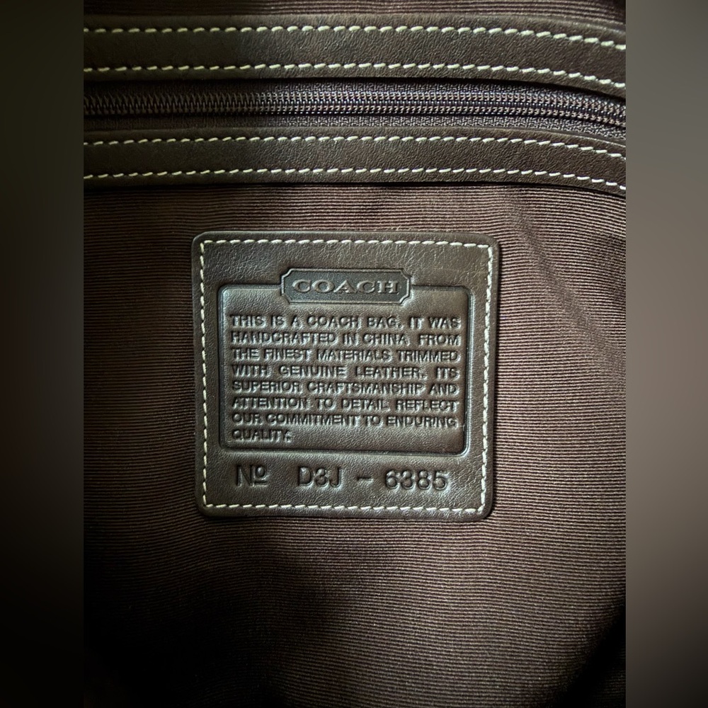 Y2K Vintage Coach Soho Hobo Shoulder Bag Purple Jacquard Brown Leather EUC - Picture 4 of 11